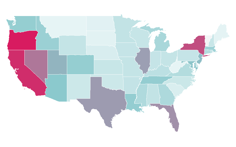 Affinity by region — Nike Store, United States
