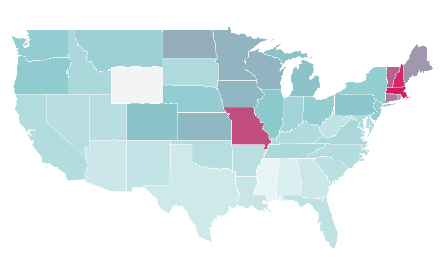 Affinity by region — Nikki Glaser, United States
