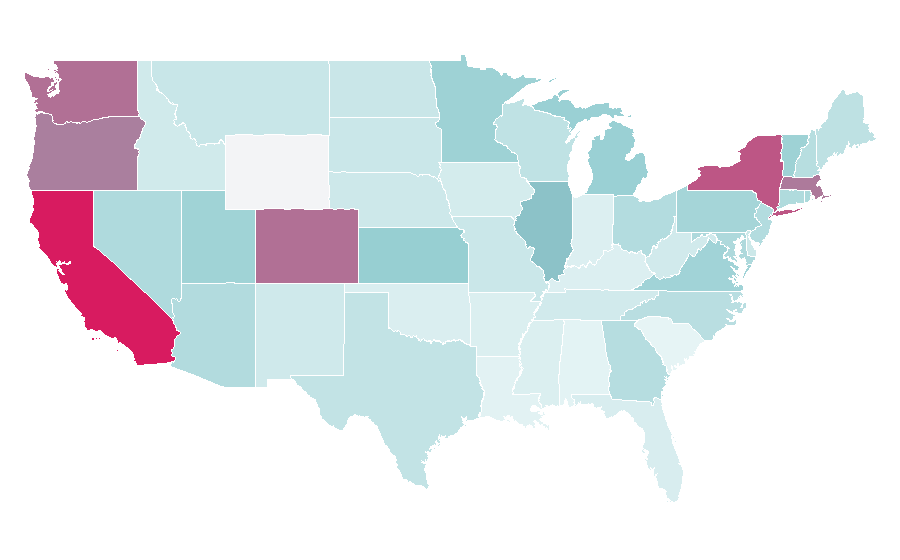 Affinity by region — Ninajirachi, United States