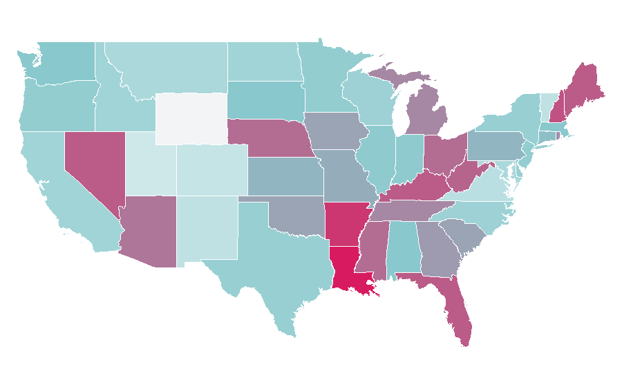 Affinity by region — Nip/Tuck, United States