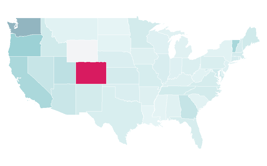 Affinity by region — Nissan Leaf, United States
