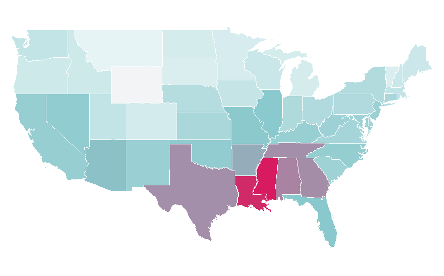 Affinity by region — Nissan Sentra, United States