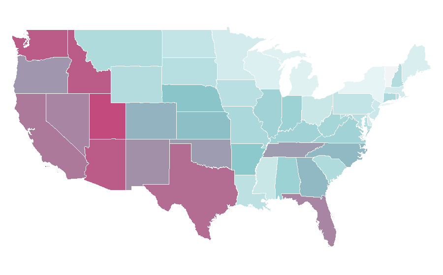Affinity by region — Nissan Skyline, United States