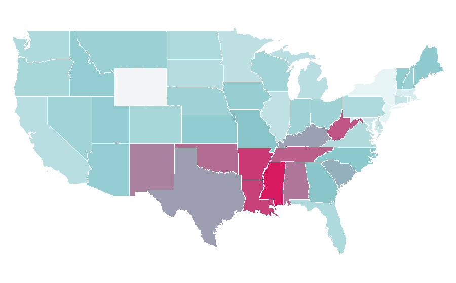Affinity by region — Nissan Trucks, United States