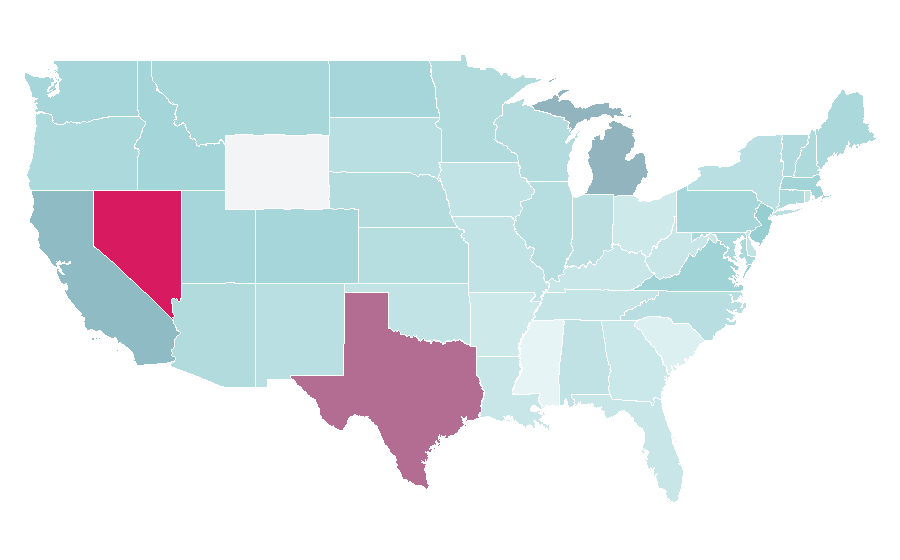 Affinity by region — Nixon (film), United States