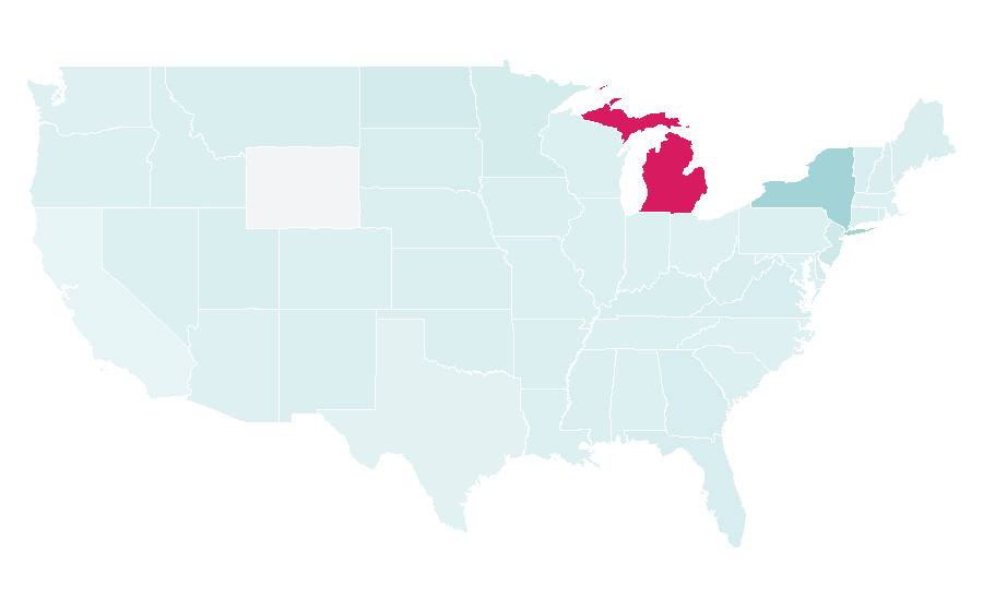 Affinity by region — No-fault insurance, United States
