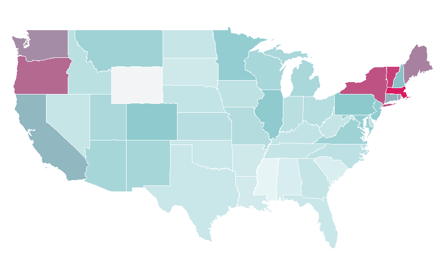 Affinity by region — Noam Chomsky, United States