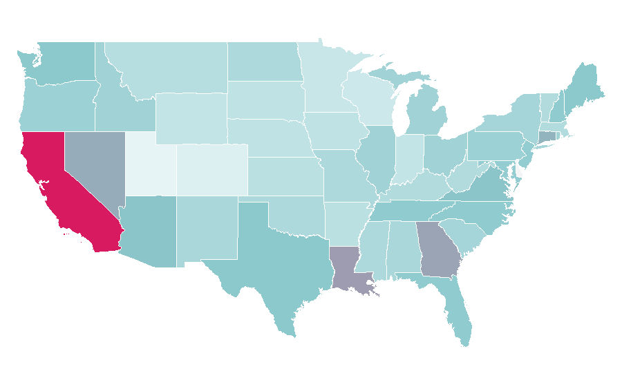 Affinity by region — Non-dairy creamer, United States