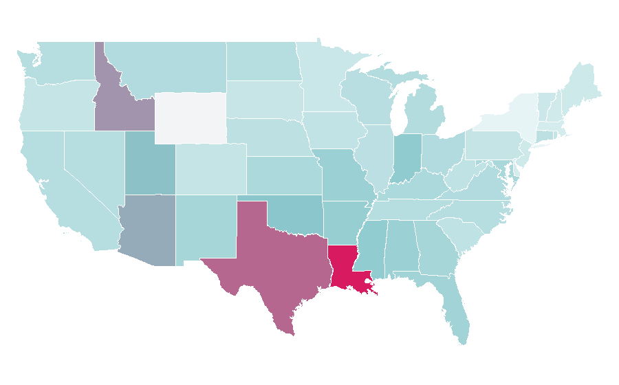 Affinity by region — Non-denominational, United States