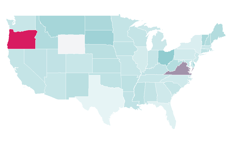 Affinity by region — Non-stick surface, United States