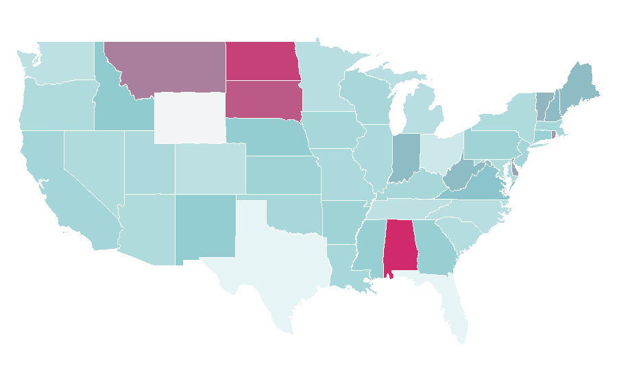 Affinity by region — Nonviolence, United States