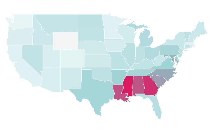 Affinity by region — Norman Freeman, United States