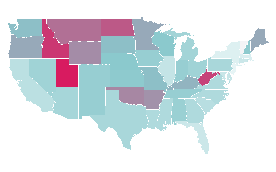 Affinity by region — Norse mythology, United States