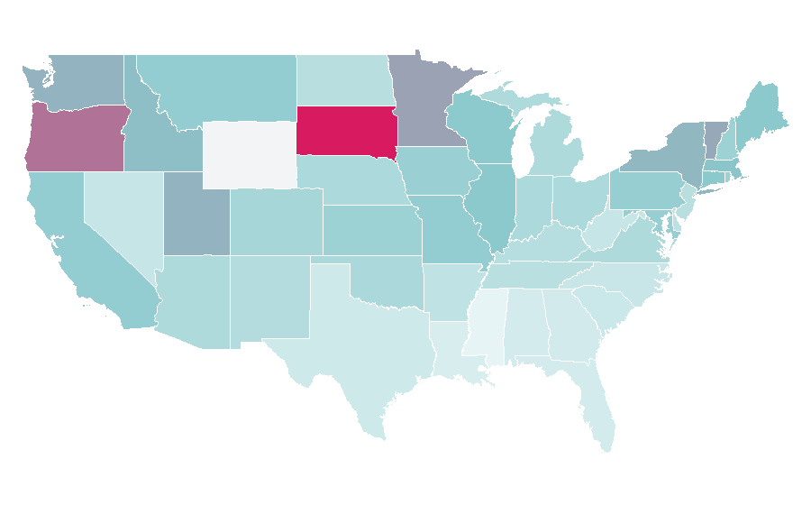 Affinity by region — North by Northwest, United States