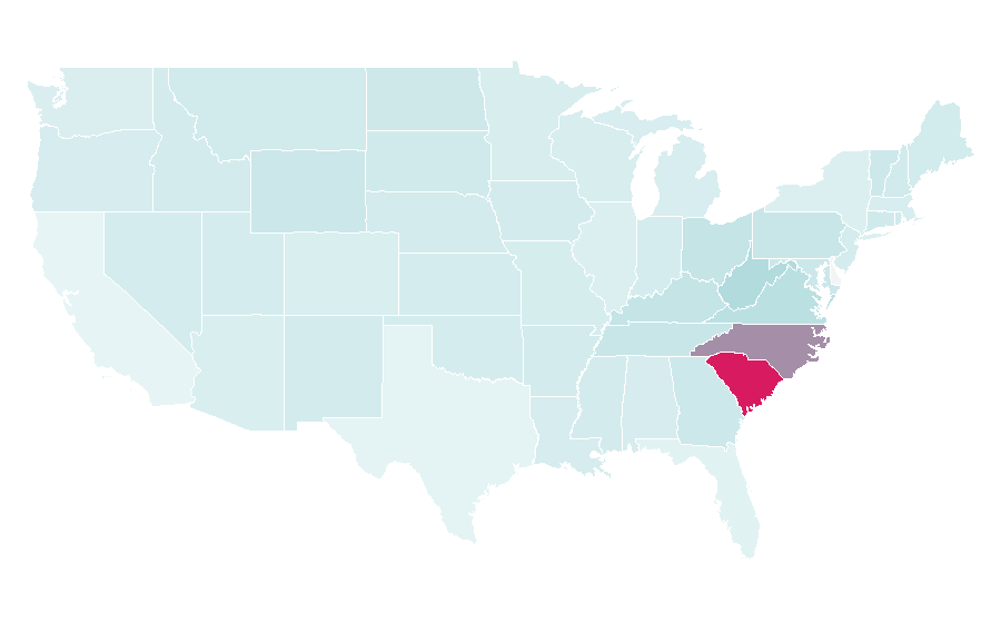 Affinity by region — North Myrtle Beach, South Carolina, United States