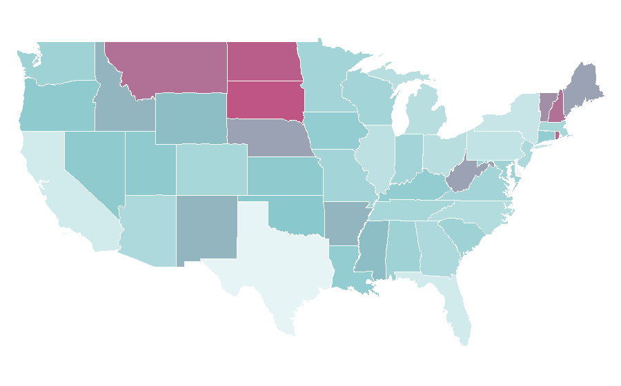 Affinity by region — Northern Sotho language, United States
