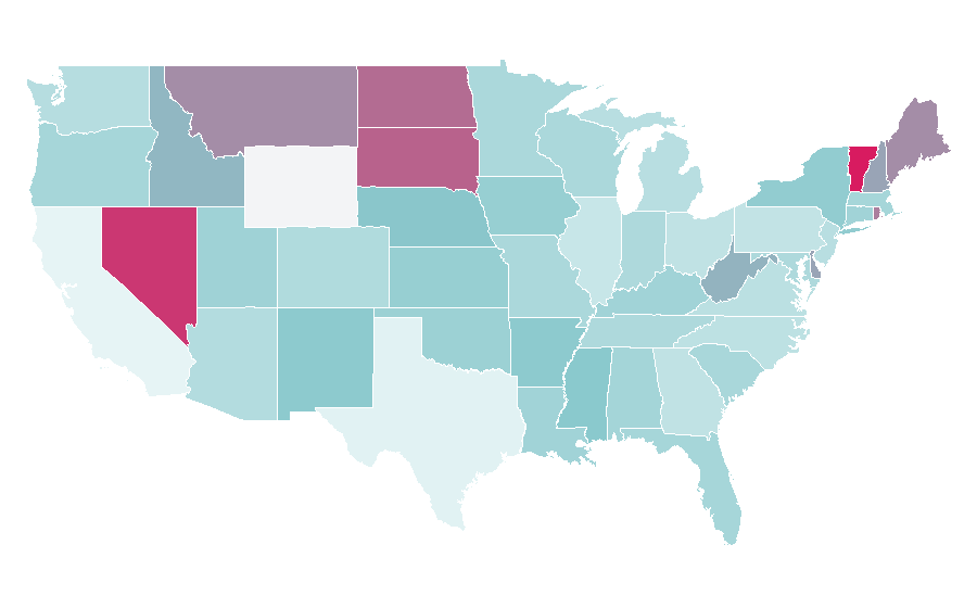 Affinity by region — Nostalgie, United States