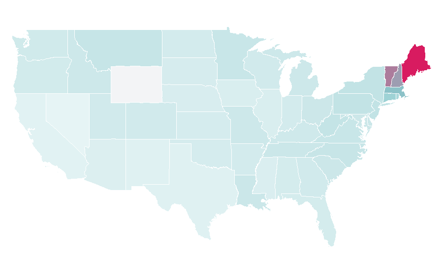 Affinity by region — Nova Scotia, United States