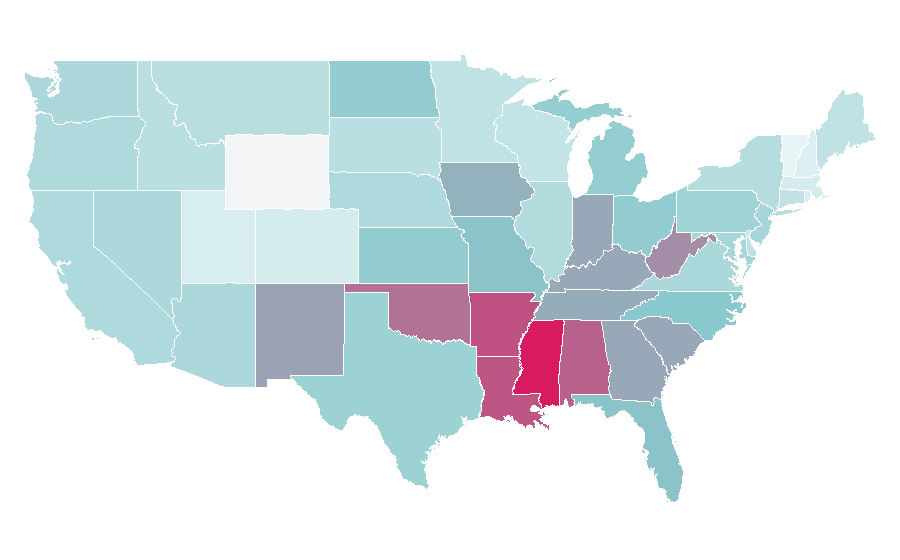 Affinity by region — Now (newspaper), United States