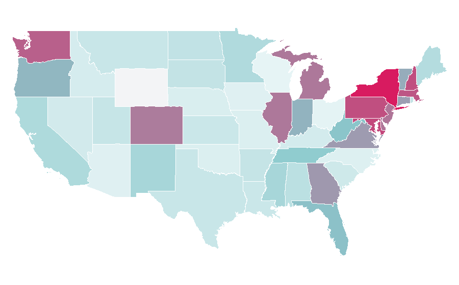 Affinity by region — Now TV, United States