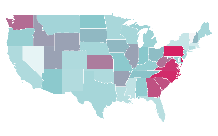 Affinity by region — Nuclear power plant, United States