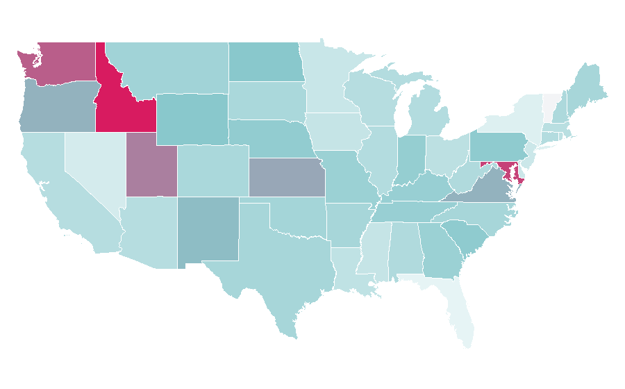 Affinity by region — Nuclear reactor, United States
