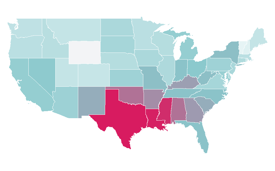 Affinity by region — Numbers (TV series), United States