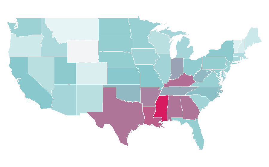 Affinity by region — Nun, United States