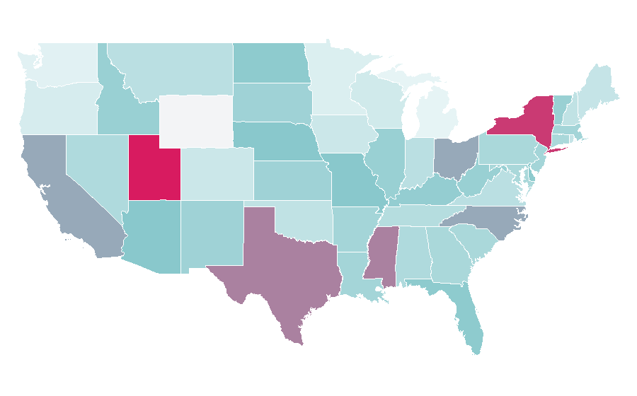 Affinity by region — Nurse educator, United States