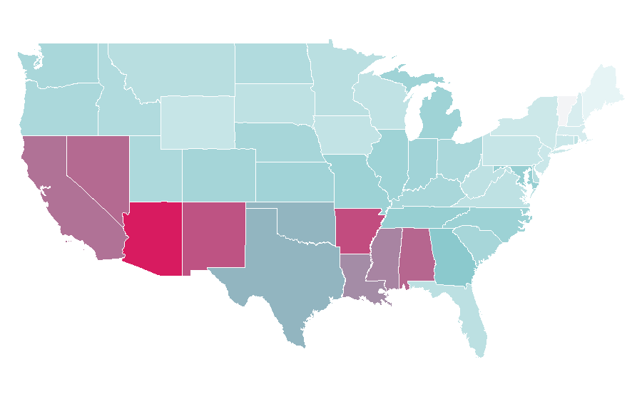 Affinity by region — N.W.A, United States