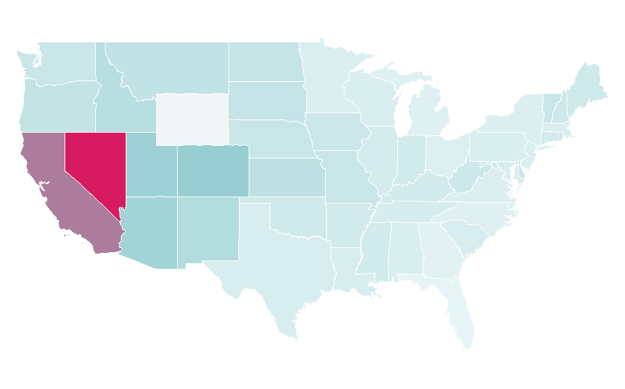 Affinity by region — Oakland Raiders Fans, United States