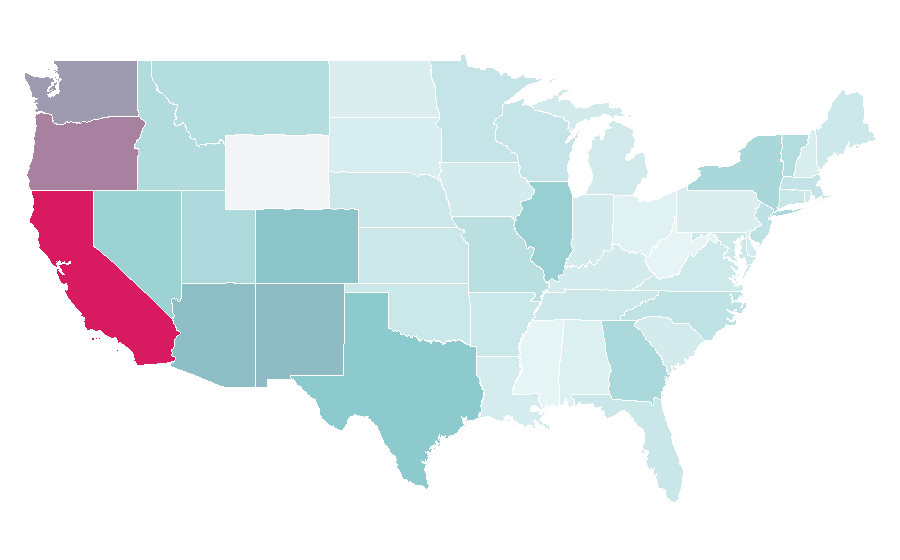 Affinity by region — Oaxaca, United States