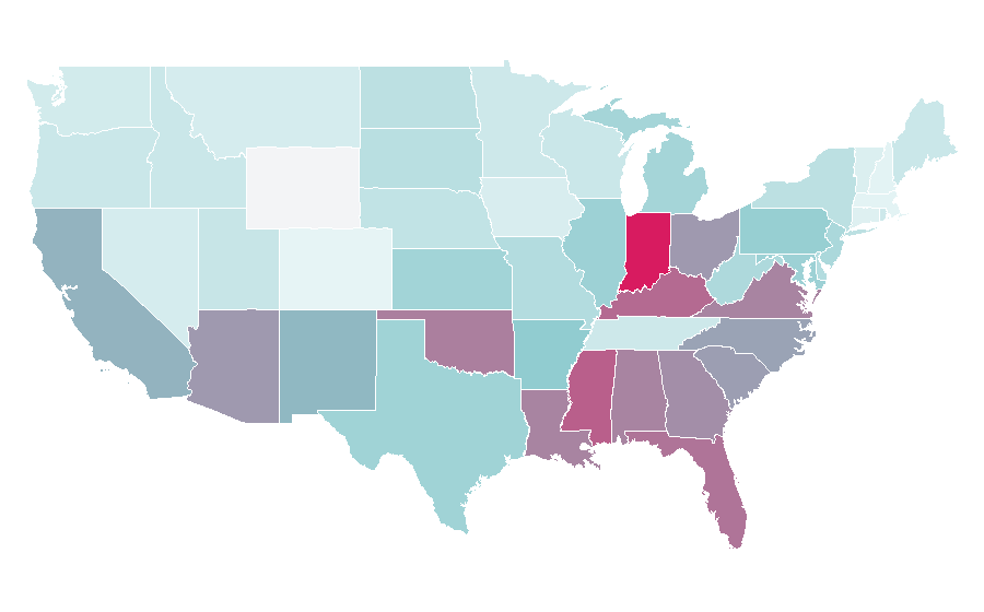 Affinität nach Region — Observation, USA