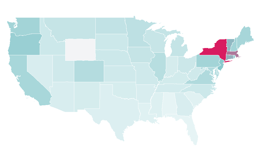 Affinity by region — Occupy Wall Street, United States