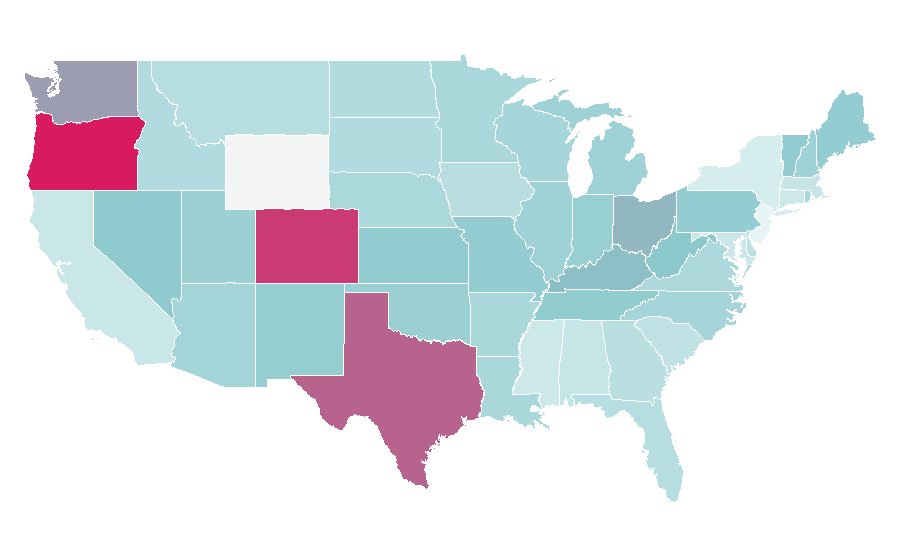 Affinity by region — Oddities (TV series), United States