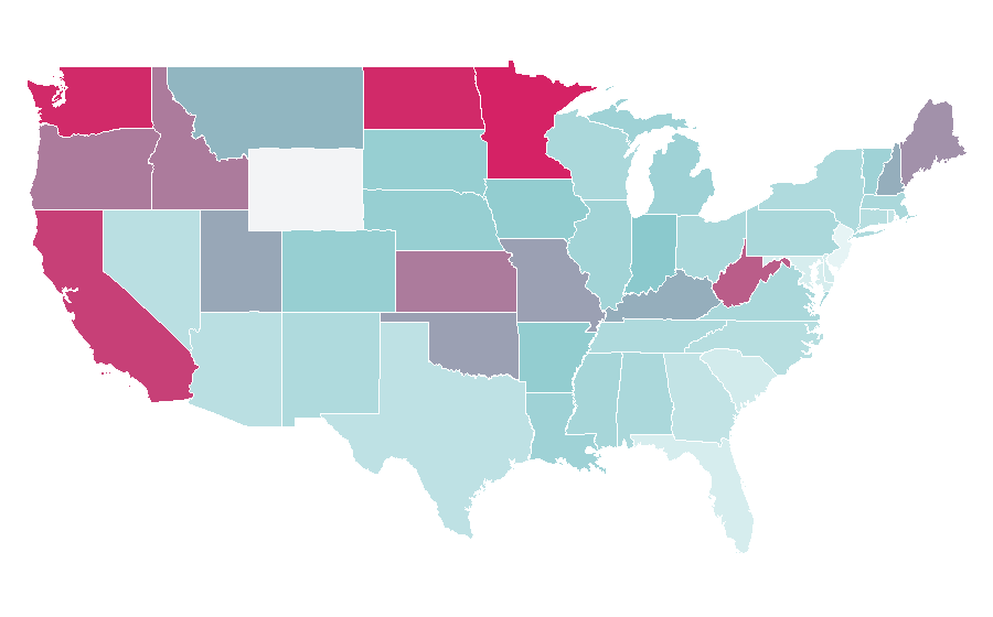 Affinity by region — Odin, United States