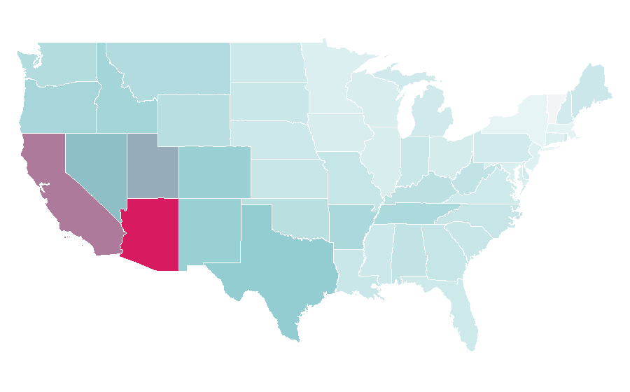 Affinität nach Region — Off-roading, USA