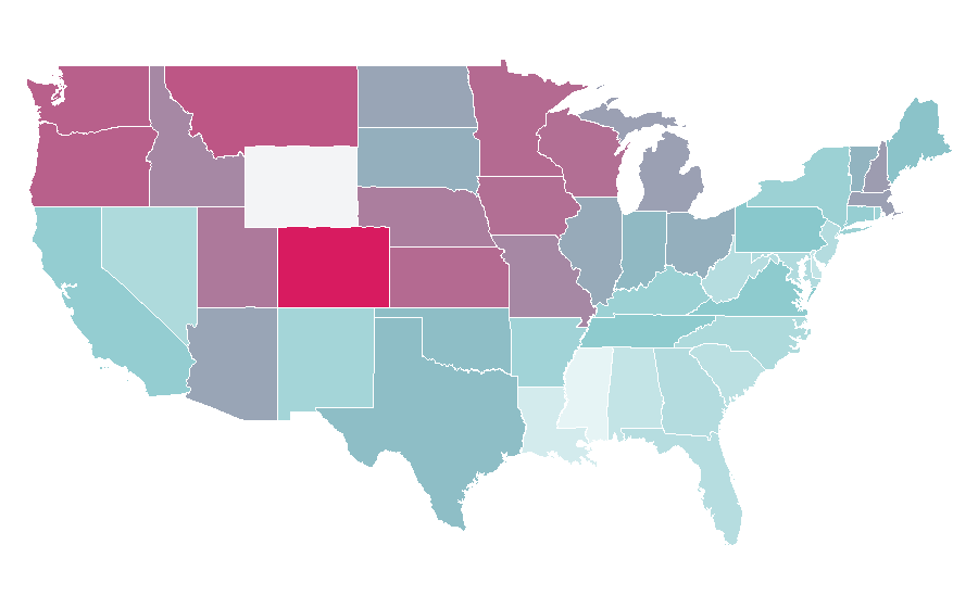 Affinity by region — Office Space, United States