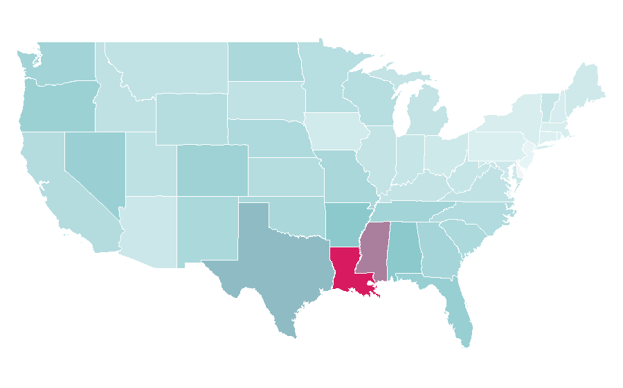 Affinity by region — Office supplies, United States