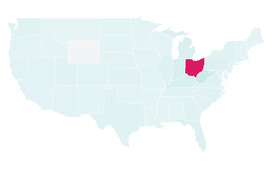 Afinidad por región — Ohio, Estados Unidos