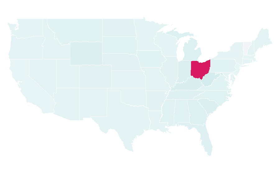 Affinity by region — Ohio State Buckeyes, United States