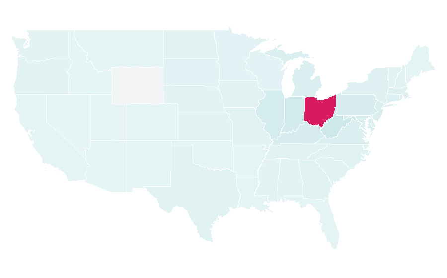 Afinidad por región — Ohio State University, Estados Unidos