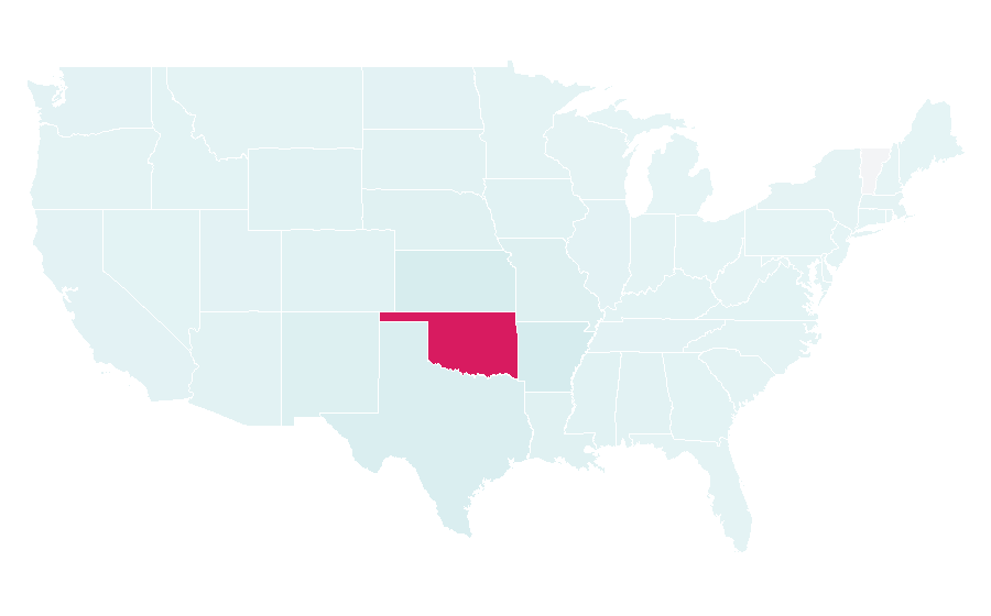 Affinité par région — Oklahoma, États-Unis