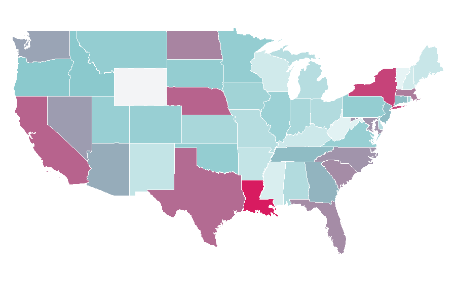 Affinity by region — Okra, United States
