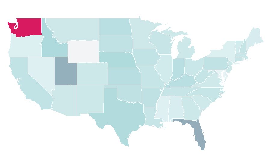 Affinity by region — Olaf (Disney), United States