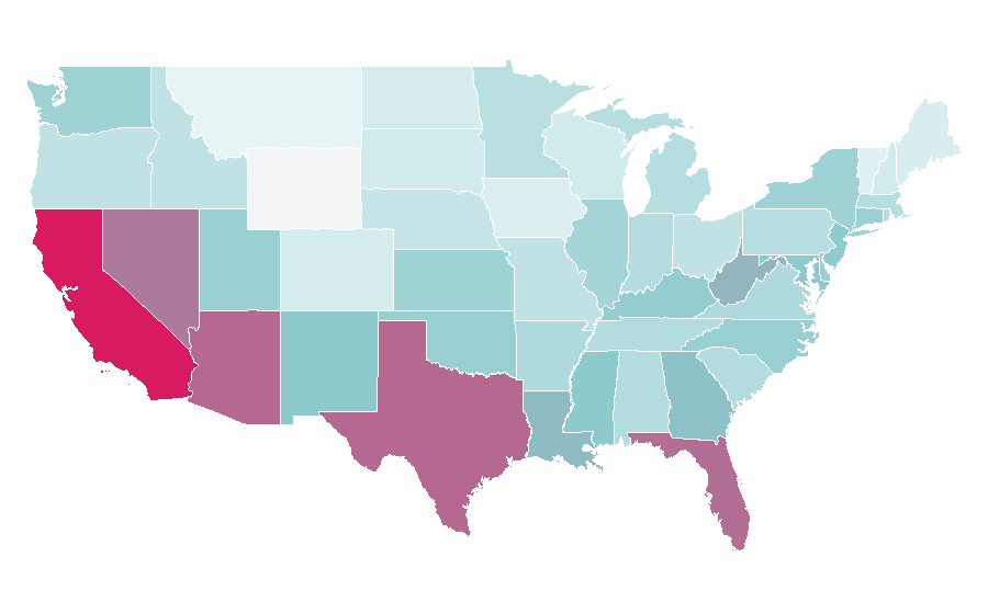 Affinity by region — Old Hollywood, United States