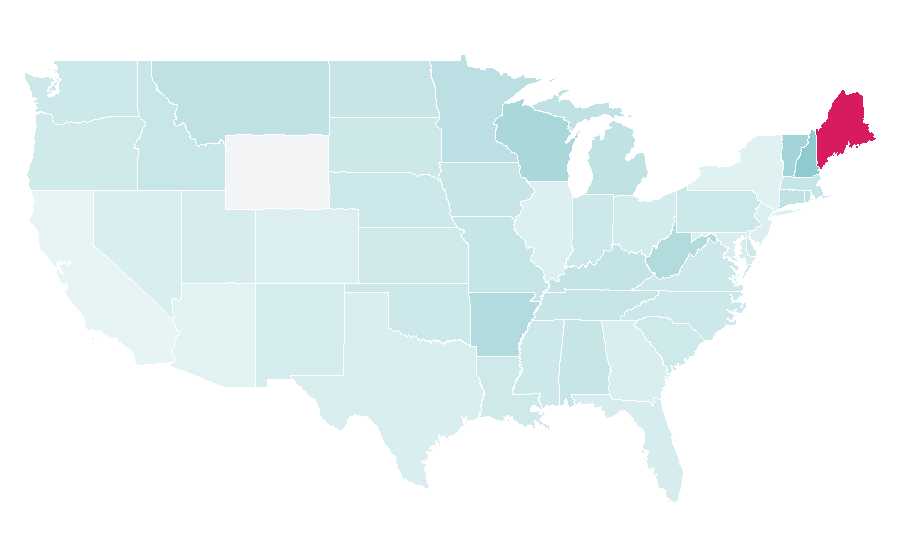 Affinity by region — Old Town Canoes & Kayaks, United States