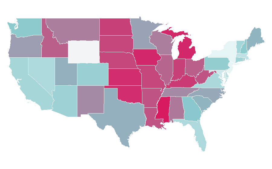 Affinity by region — Oldsmobile, United States