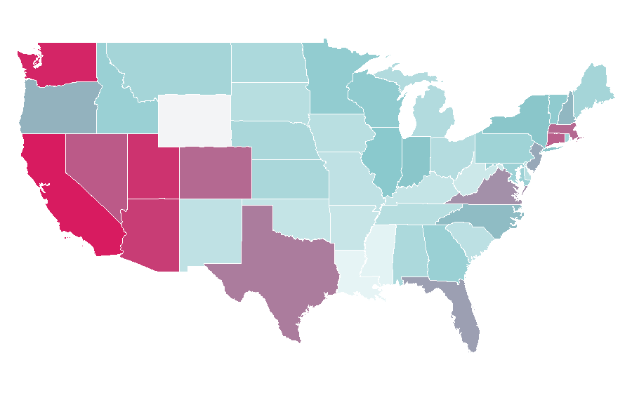 Affinity by region — Oliver Bearman, United States