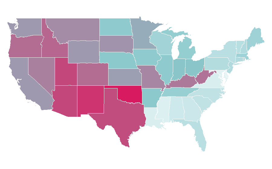Affinity by region — Oliver Tree, United States
